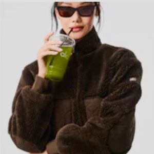 All Espresso Sherpa Bomber Jacket